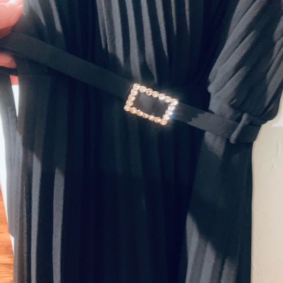 Joseph Ribkoff “Marilyn Monroe” Pleated Cocktail Dress with Rhinestone Belt - Picture 8 of 16